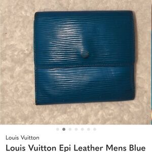Louis Vuitton Men's Wallet in Vibrant Blue Epi Leather. As-is wallet, no returns